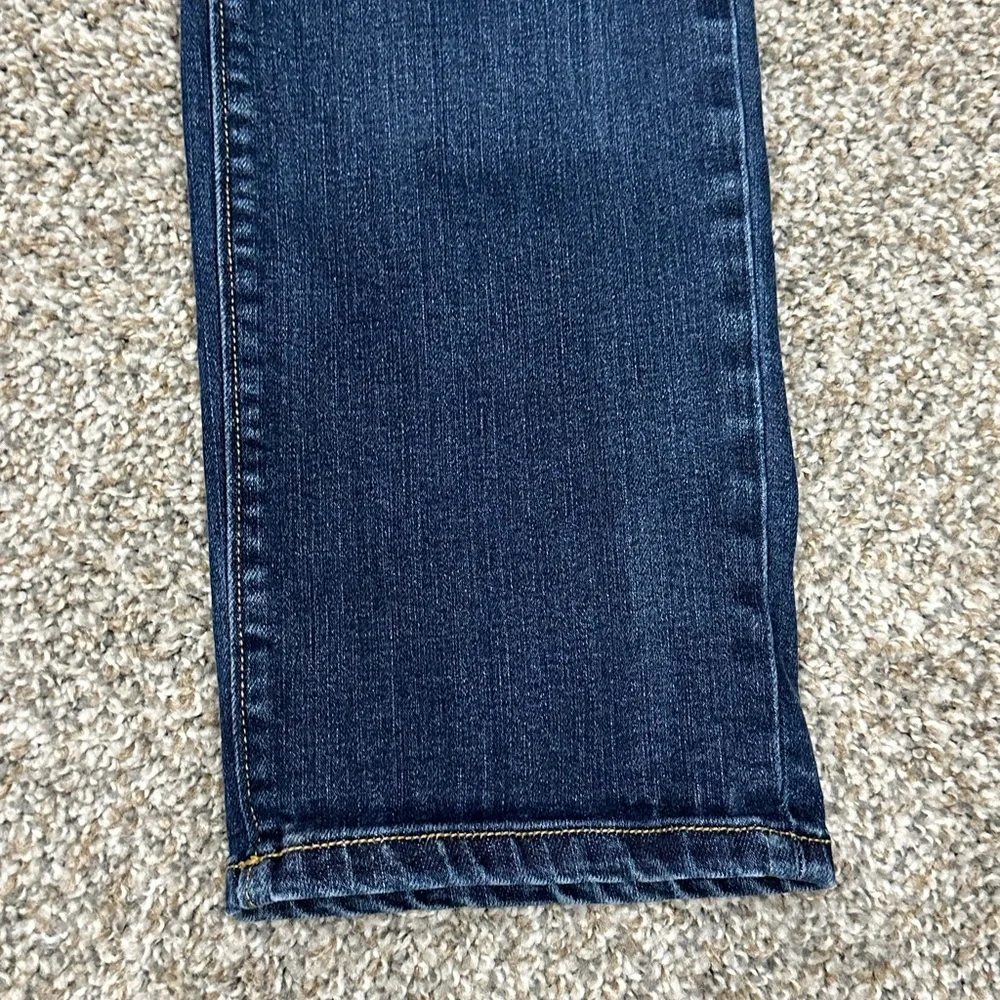 Women's Eddie Bauer 4 Small Jeans Slim Curvy Denim Navy Blue Straight Stretch - Picture 9 of 13